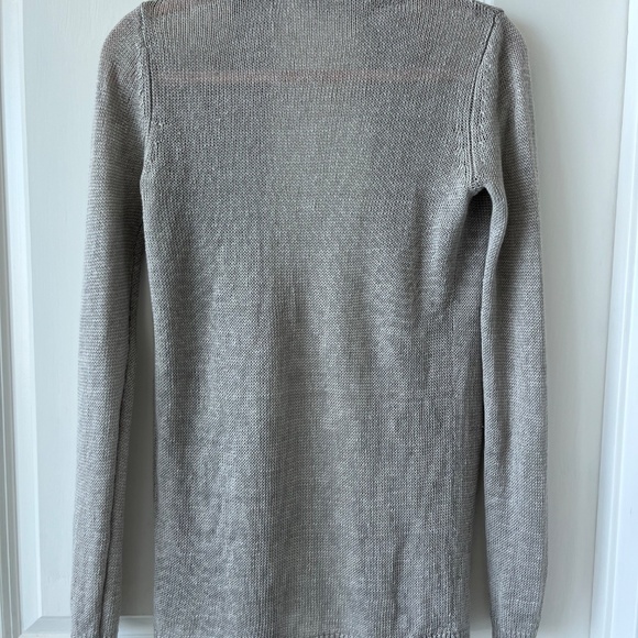 Elegant Bongenie Grieder Linen Blend Cardigan – Light Taupe – XS - Picture 6 of 7